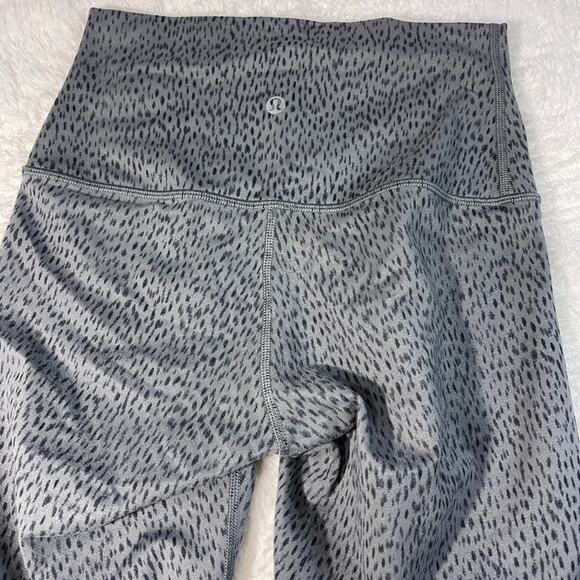 Lululemon Wunder Under Crop II Full-On (Roll Down) Dottie Dash Slate Black - Picture 9 of 10